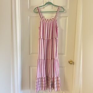 Sundance Catalog. Sundance Veria Midi Dress. Striped. GUC! Size Large.